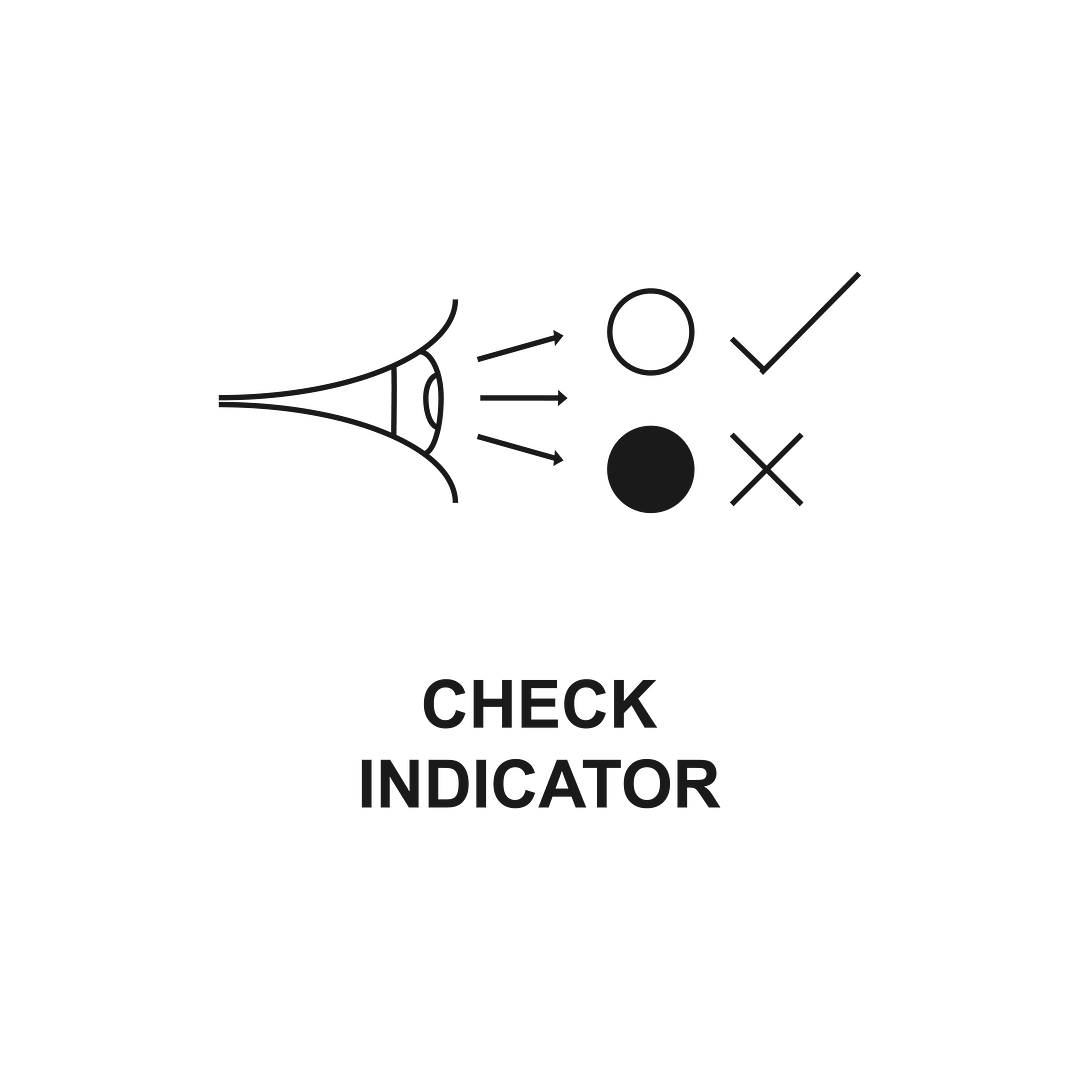 Check indicator infograph