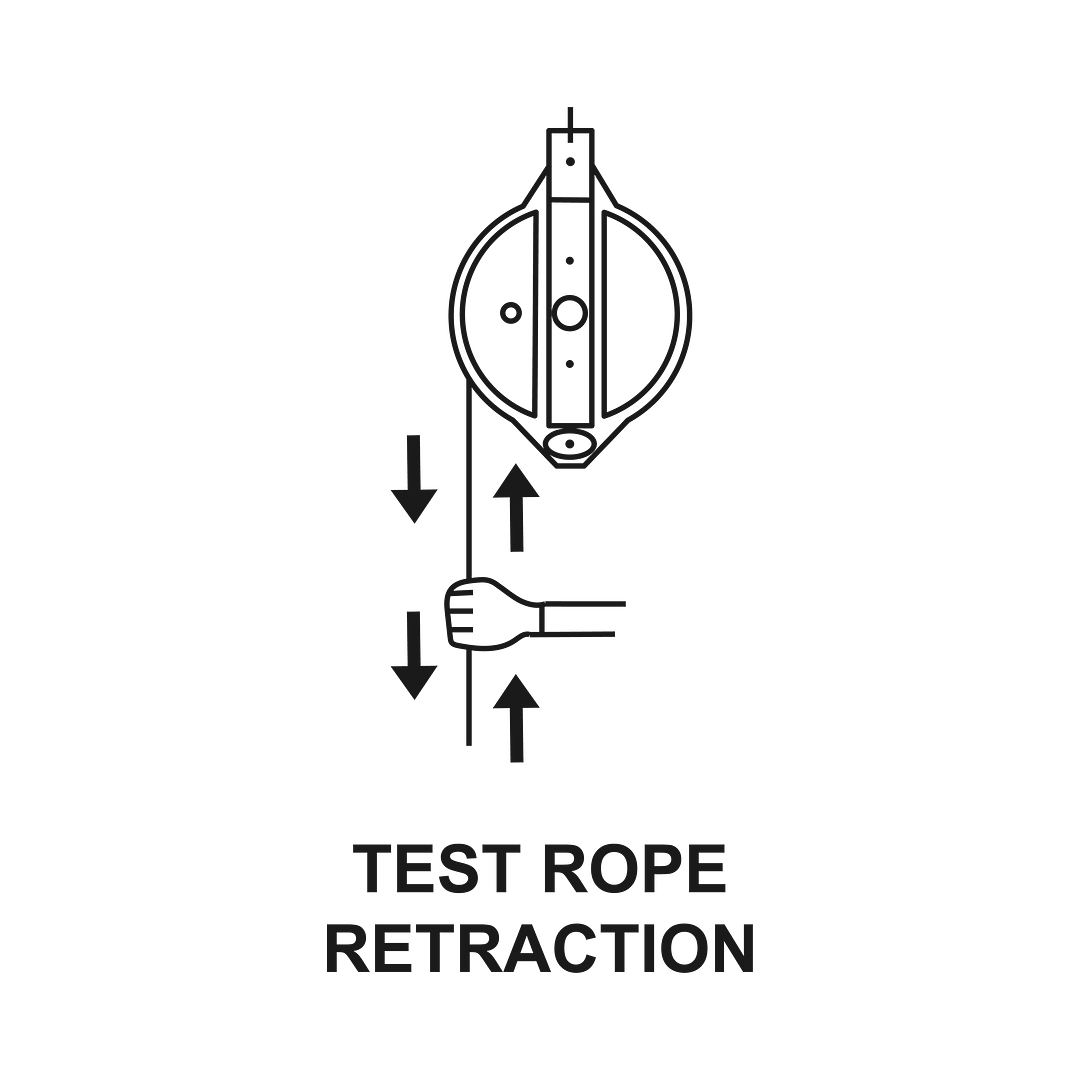 Diagram of test rope retraction